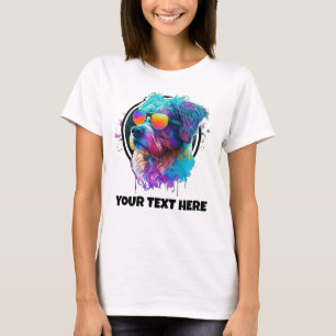 Hund Lover Brillen Style Cool Hund T-Shirt