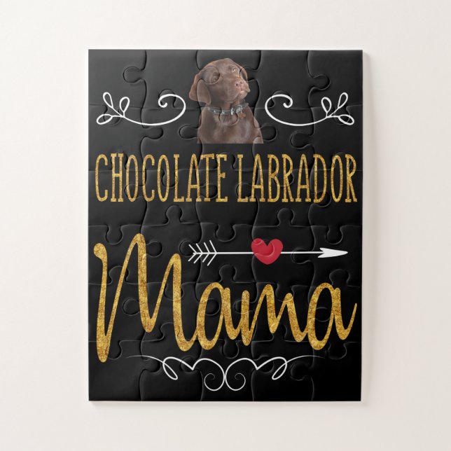 Hund Lover | Chocolate Labrador Mama Puzzle (Vertikal)