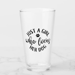 Hund Lover Design nur ein Mädchen, das ihren Hund  Glas