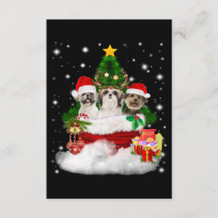 Hund Lover   Frohe Weihnachten Schöne Shih Tzu Begleitkarte