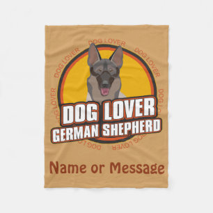Hund Lover German Shepherd Individuelle Name oder Fleecedecke