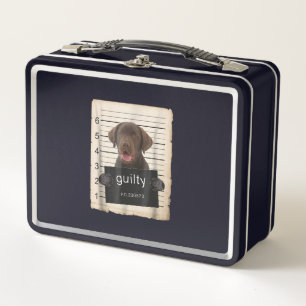 Hund Lover Guilty Chocolate Labrador Bad Dog Metall Brotdose