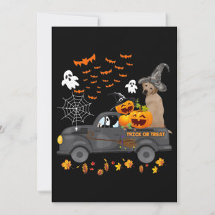 Hund Lover Halloween LKW Trick or Tree Karte