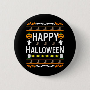 Hund Lover Happy Halloween Chocolate Labrador Button