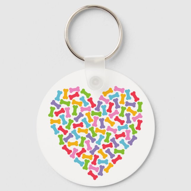 Hund Lover Herz Schlüsselanhänger (Vorderseite)