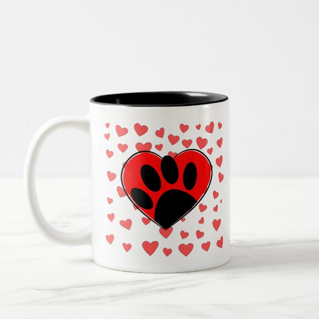 Hund Lover hört überall Zweifarbige Tasse (Links)