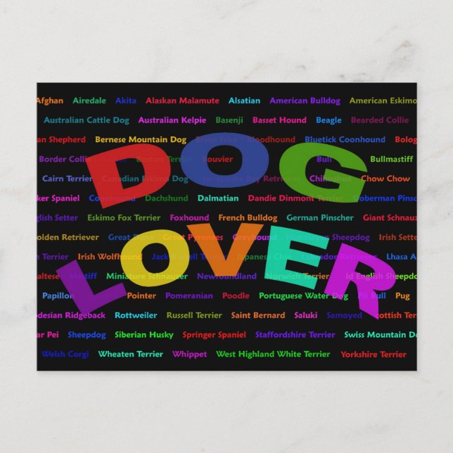 Hund Lover Hunde Postkarte (Vorderseite)
