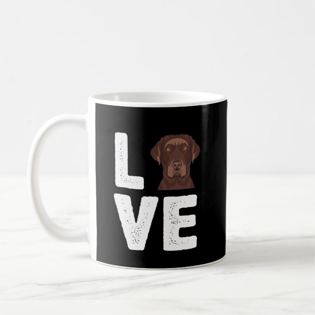 Hund Lover | I Liebe Chocolate Labrador Kaffeetasse (Links)