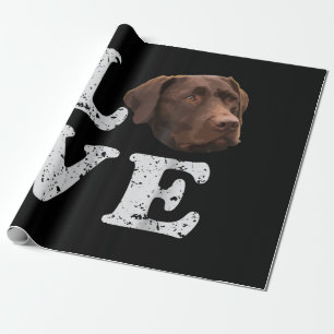 Hund Lover   I Liebe Chocolate Labrador Retriever Geschenkpapier