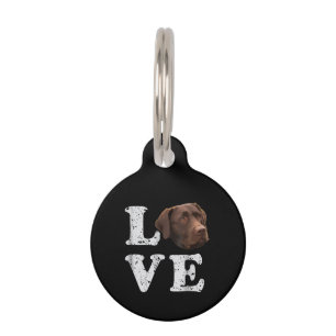 Hund Lover I Liebe Chocolate Labrador Retriever Haustiermarke
