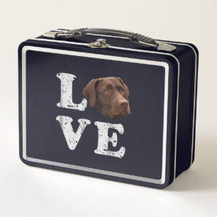 Hund Lover   I Liebe Chocolate Labrador Retriever Metall Brotdose