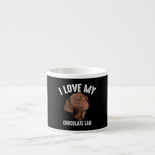 Hund Lover   I Liebe Mein Schokolade Labrador Espressotasse