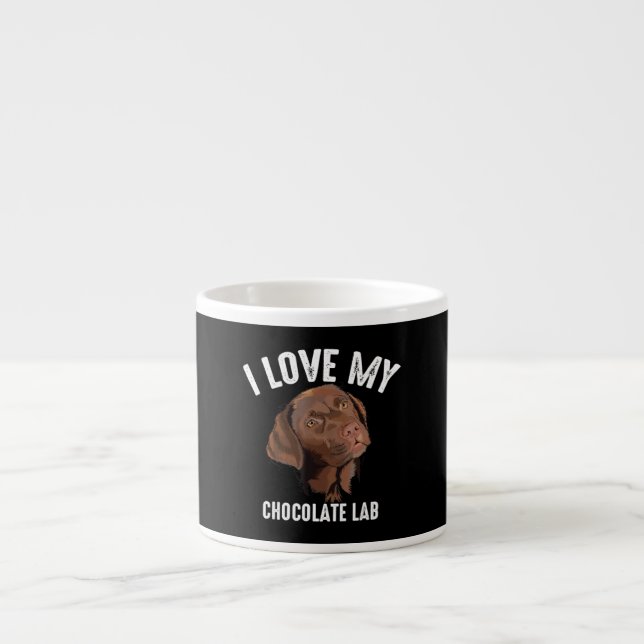 Hund Lover | I Liebe Mein Schokolade Labrador Espressotasse (Vorderseite)