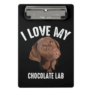 Hund Lover | I Liebe Mein Schokolade Labrador Mini Klemmbrett