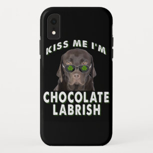 Hund Lover Kiss Me I'm Chocolate Labrish Case-Mate iPhone Hülle