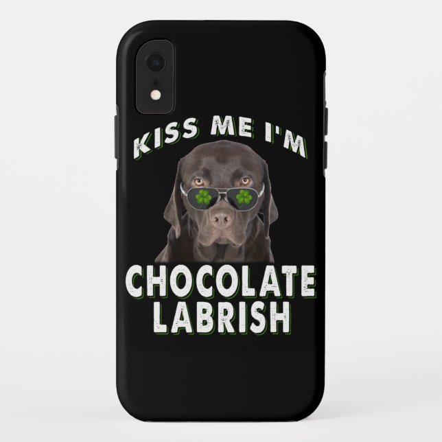 Hund Lover | Kiss Me I'm Chocolate Labrish Case-Mate iPhone Hülle (Rückseite)