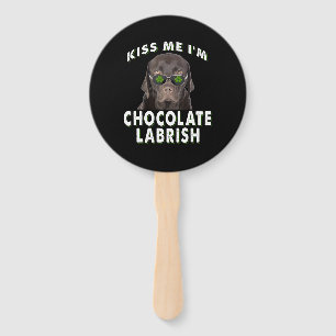 Hund Lover   Kiss Me I'm Chocolate Labrish Fächer
