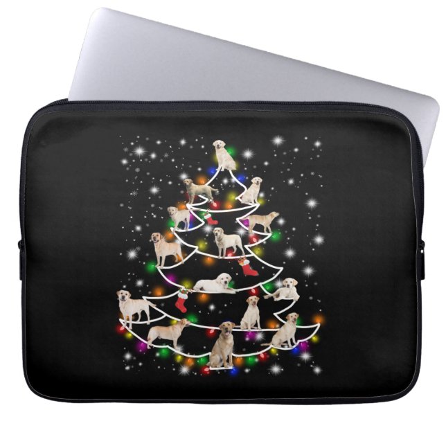 Hund Lover | Labrador Christmas Tree Laptopschutzhülle (Vorderseite)