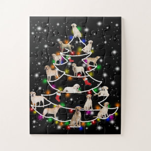 Hund Lover   Labrador Christmas Tree Puzzle