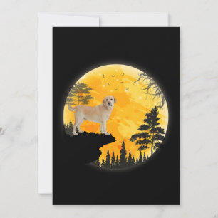 Hund Lover   Labrador Hund Halloween Vollmond Karte