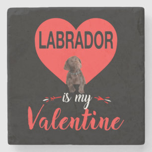 Hund Lover   Labrador ist mein Valentine Steinuntersetzer
