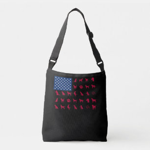 Hund Lover Labrador Retriever USA American Flag Tragetaschen Mit Langen Trägern