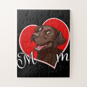 Hund Lover Liebe Herzschokolade Labrador Mama Puzzle