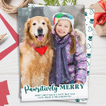 Hund Lover Modernes Foto für Haustiere pawsihaft f Feiertagskarte<br><div class="desc">Mit unserer neuen Reihe von Urlaubskarten, die sich perfekt für Familien mit furiosen Freunden eignen! Unsere Kollektion "Pawsitive Merry" bietet eine Vielfalt an lustigen und festlichen Designs, die Ihre geliebten Haustiere niedlich und spielerisch präsentieren. Ob Hund oder Katze, Sie können aus einer Auswahl an modernen, lustigen, Retro-, kühlen und stilvollen...</div>