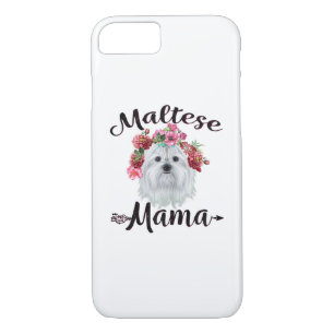 Hund Lover Niedliche maltesische Mama Dog Blume Case-Mate iPhone Hülle