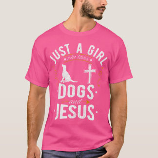 Hund Lover nur ein Mädchen, das Hunde und Jesus Li T-Shirt