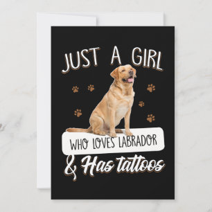 Hund Lover Nur ein Mädchen, das Labrador Tattoos Karte