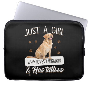 Hund Lover Nur ein Mädchen, das Labrador Tattoos Laptopschutzhülle