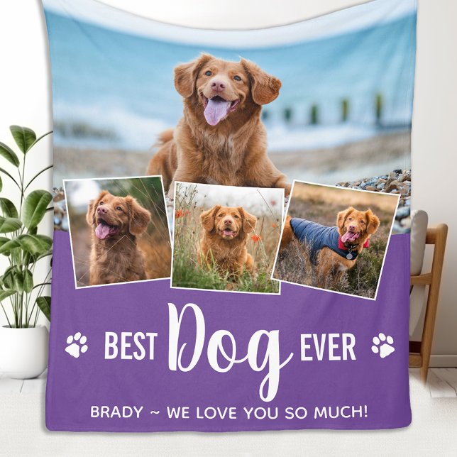 Hund Lover Personalisiert Trendy 4 Pet Fotolage Fleecedecke (Von Creator hochgeladen)