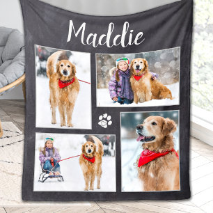 Hund Lover Pet FotoCollage Fleecedecke