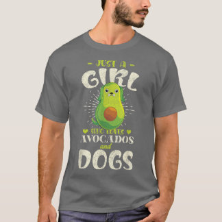 Hund Lover Pet nur ein Mädchen, die Lieben Avocado T-Shirt