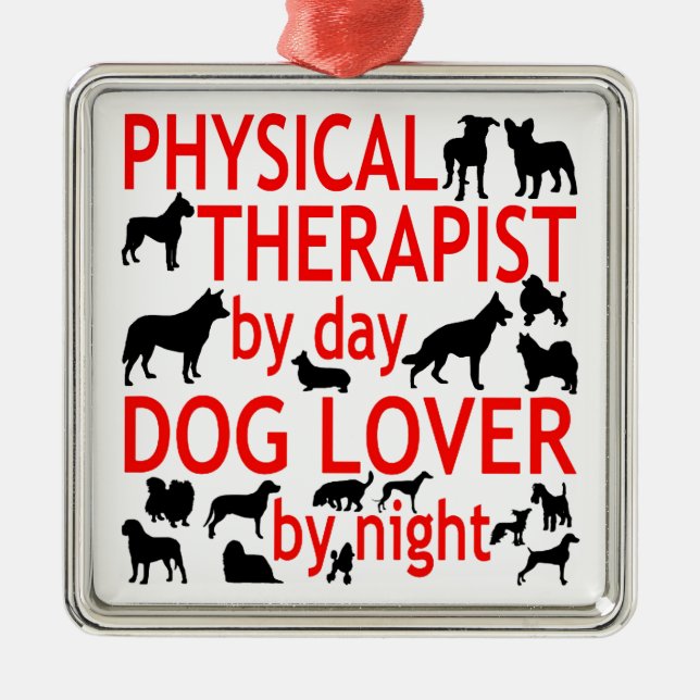 Hund Lover Physiotherapeut Ornament Aus Metall (Vorne)