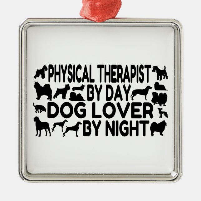 Hund Lover Physiotherapeut Silbernes Ornament (Vorne)