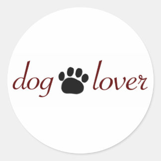 Hund Lover Runder Aufkleber