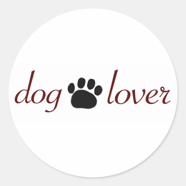 Hund Lover Runder Aufkleber (Vorderseite)