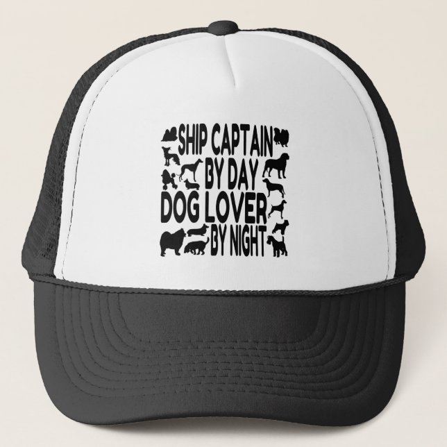 Hund Lover Schiffskapitän Truckerkappe (Vorderseite)