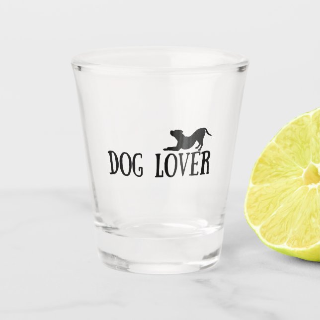Hund Lover Schnapsglas (Vorderseite)