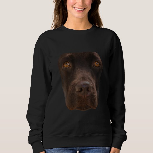 Hund Lover | Schokolade Labrador Dark Brown Dog Fa Sweatshirt (Vorderseite)