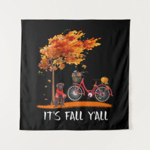 Hund Lover Schokolade Labrador Es ist Fall Y'all Wandteppich