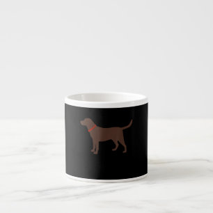 Hund Lover Schokolade Labrador Hund Silhouette Espressotasse