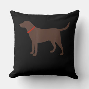 Hund Lover Schokolade Labrador Hund Silhouette Kissen