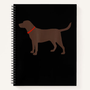 Hund Lover Schokolade Labrador Hund Silhouette Notizbuch