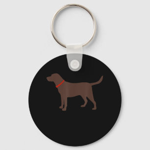 Hund Lover Schokolade Labrador Hund Silhouette Schlüsselanhänger
