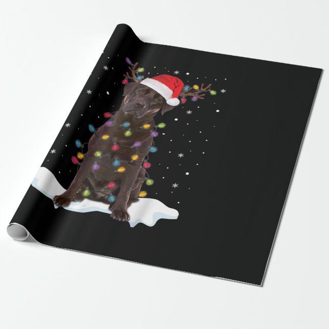 Hund Lover | Schokolade Labrador Retriever Geschenkpapier (Ungerollt)