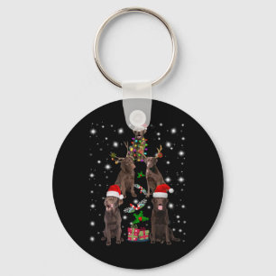 Hund Lover   Schokolade Labrador Weihnachtsbaum Schlüsselanhänger
