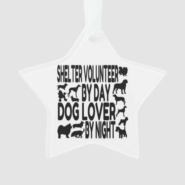 Hund Lover Shelter Volunteer Ornament (Vorderseite)